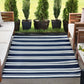 Tayse Stripe Area Rug SUN13-Cahoon Contemporary Flat Weave Indoor/Outdoor Polypropylene