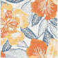 Tayse Floral Area Rug FLO14-Ramon Contemporary Flat Weave Indoor/Outdoor Polypropylene