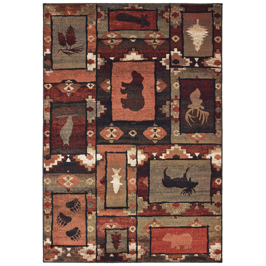 Oriental Weavers 9601D WOODLANDS Casual Indoor Area Rug