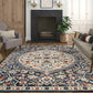 Tayse Medallion Area Rug TUS11-Jeanie Traditional Cut Pile Indoor Polypropylene