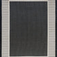 Tayse Striped Border Area Rug ECO11-Elgin Transitional Flat Weave Indoor/Outdoor Polypropylene