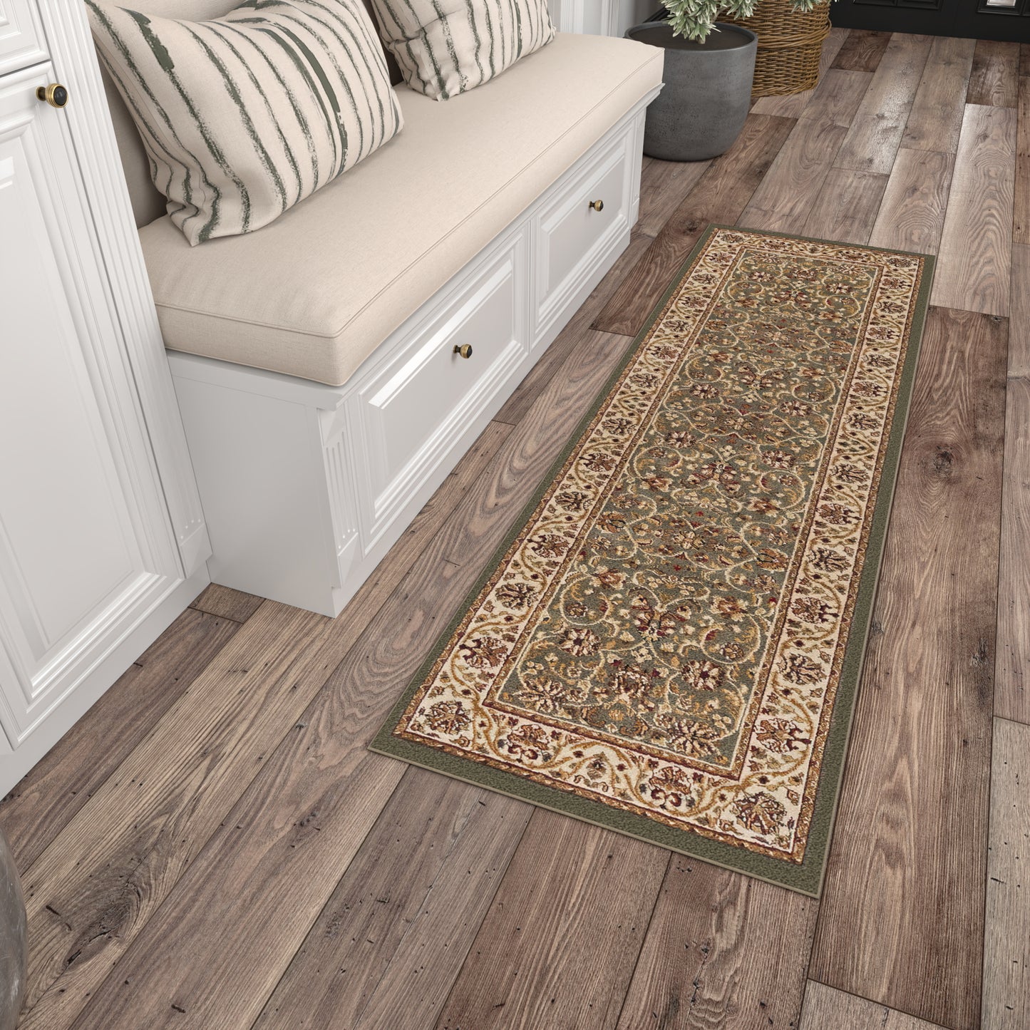 Tayse Border Area Rug SNS48-Ventura Traditional Cut Pile Indoor Polypropylene