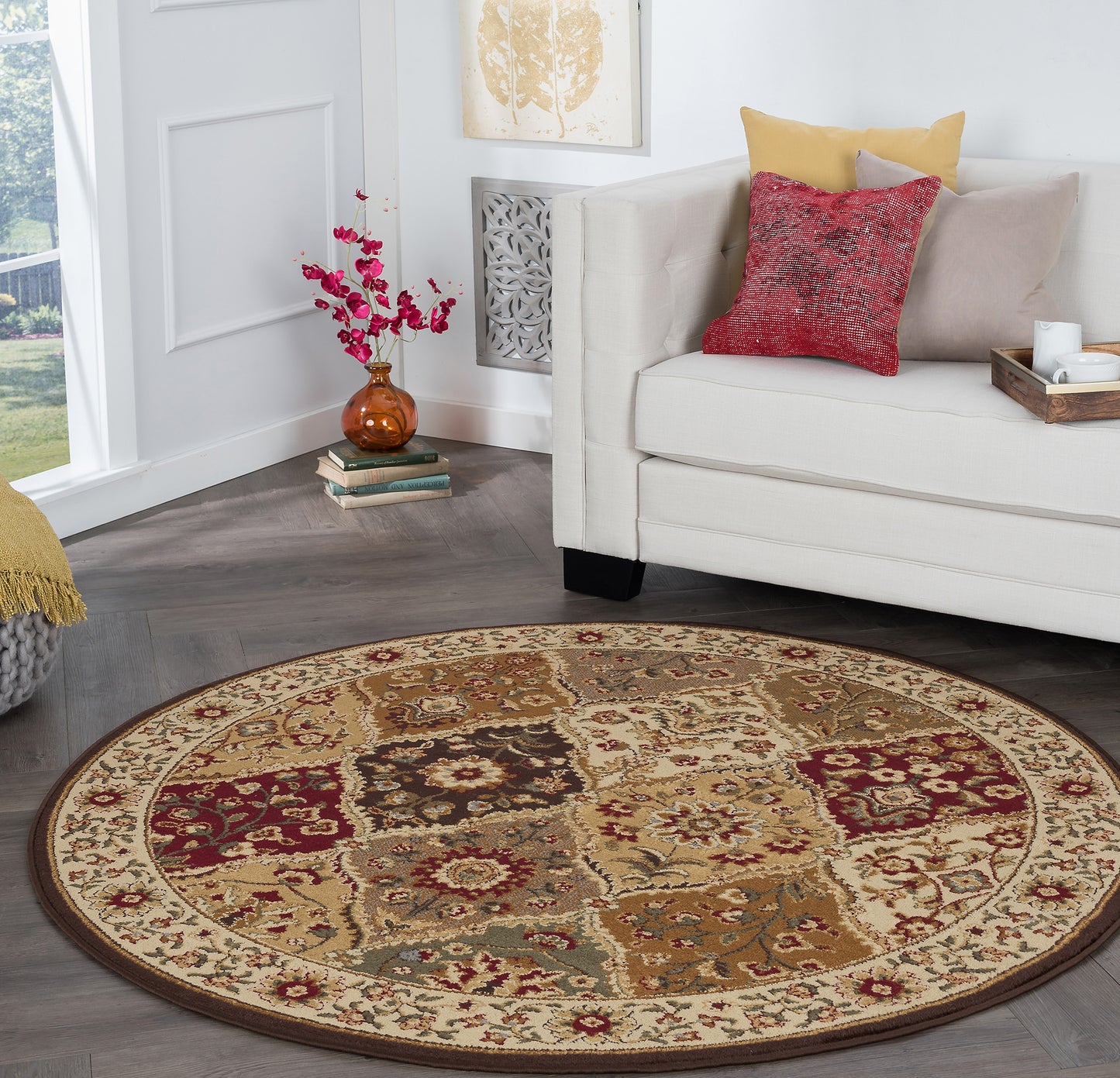 Tayse Abstract Area Rug ELG51-Cambridge Traditional Cut Pile Indoor Polypropylene