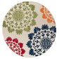 Tayse Floral Area Rug OAS11-Octavia Modern Cut & Flat Weave Indoor/Outdoor Polypropylene