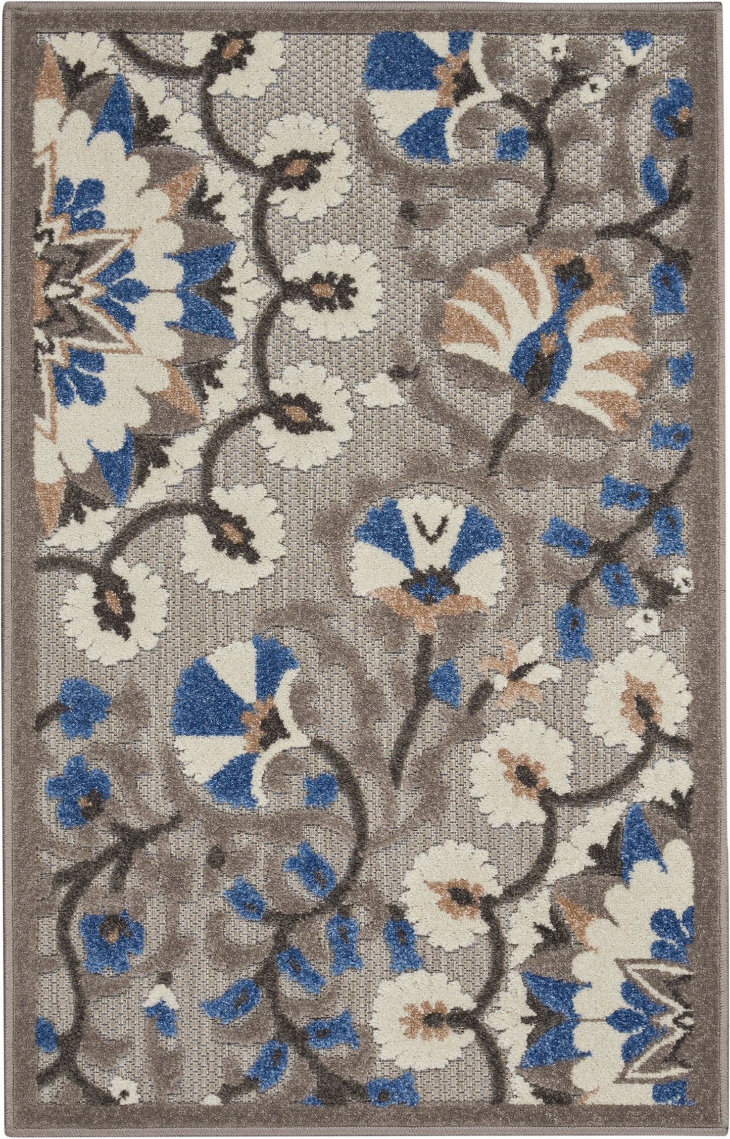 Nourison Home Aloha ALH20 Transitional Floral Indoor/Outdoor Area Rug