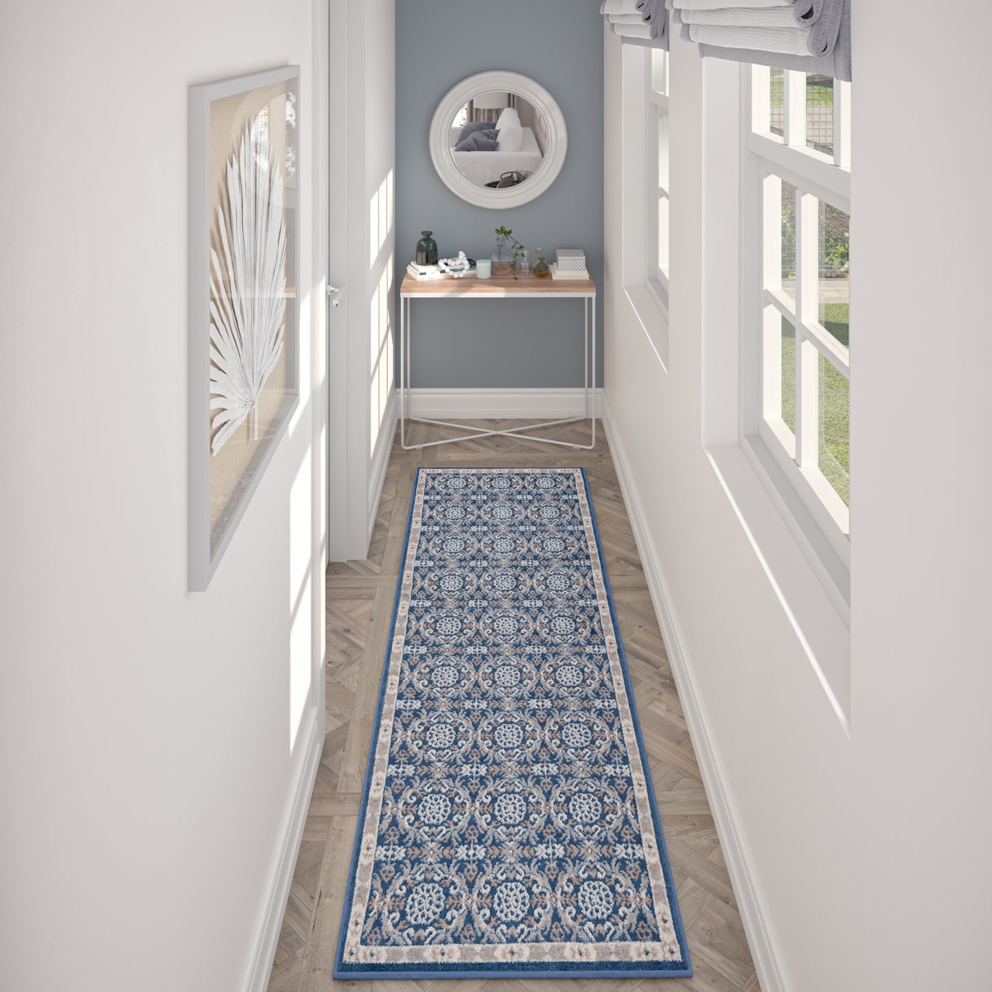 Tayse Damask Area Rug HMP38-Izel Traditional Cut Pile Indoor Polypropylene