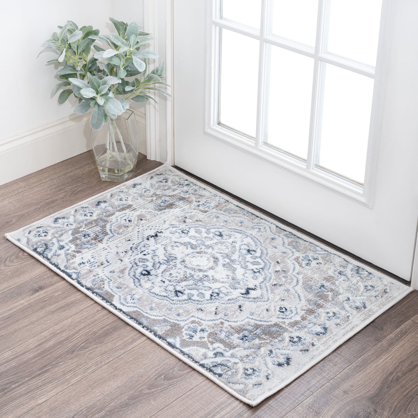 Tayse Medallion Area Rug NEX13-Harris Traditional Cut Pile Indoor Polypropylene