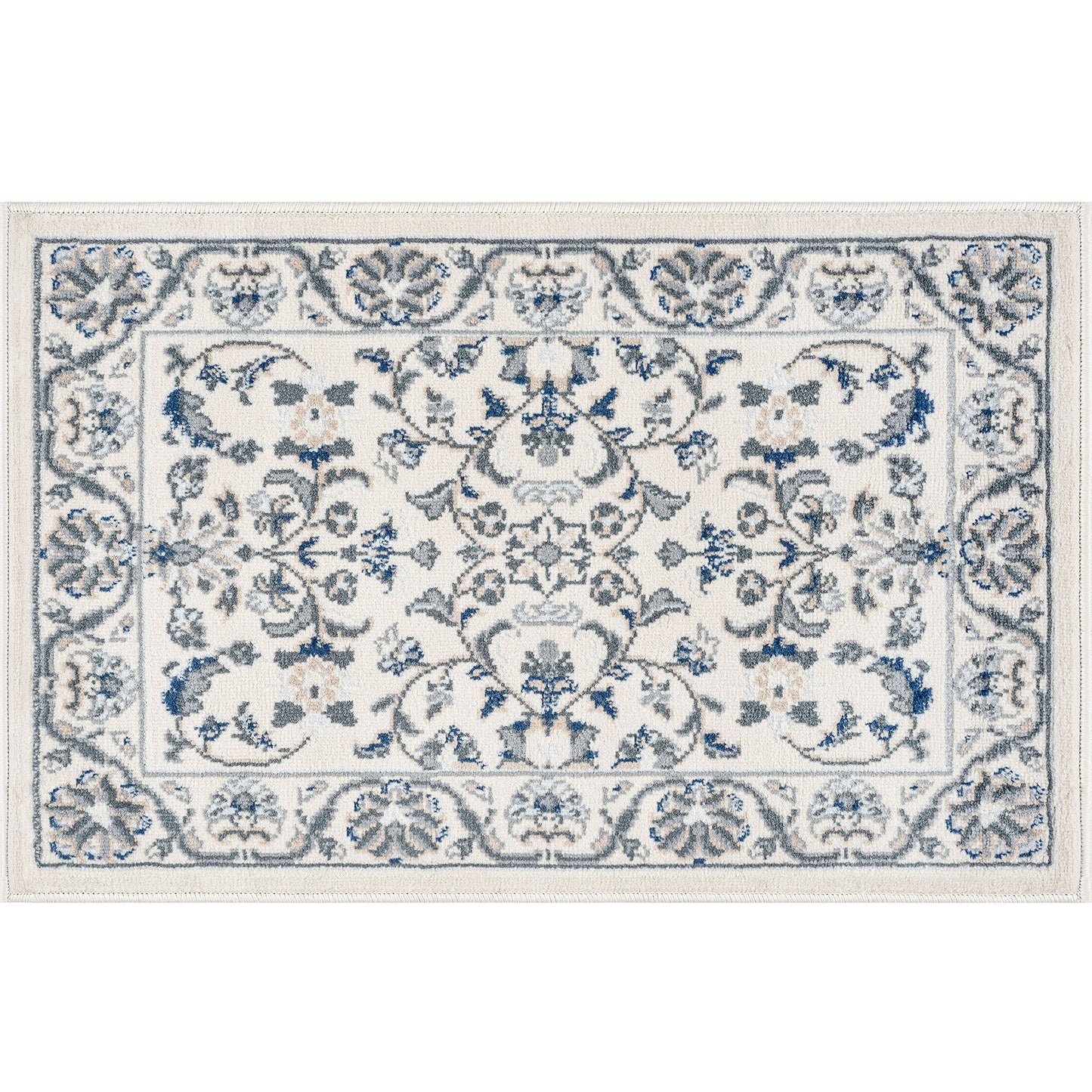 Tayse Floral Area Rug MDN46-Tessie Traditional Cut Pile Indoor Polypropylene