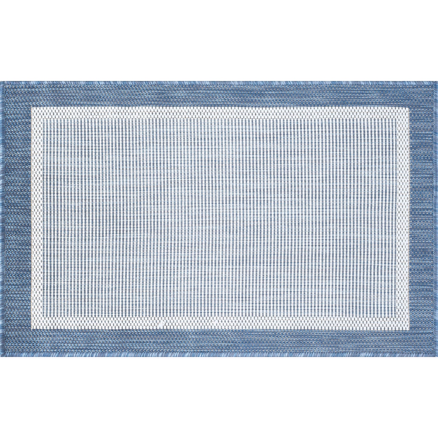 Tayse Solid Border Area Rug ECO12-Dania Transitional Flat Weave Indoor/Outdoor Polypropylene