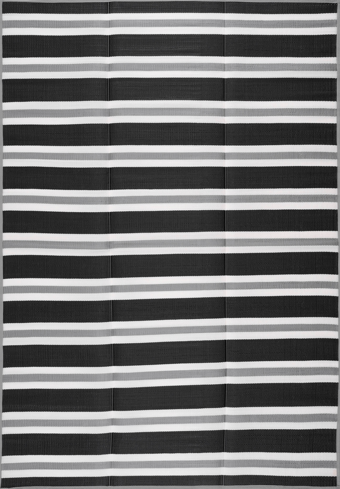 Tayse Stripes Area Rug LNA12-Seattle Contemporary Flat Weave Indoor/Outdoor Polypropylene