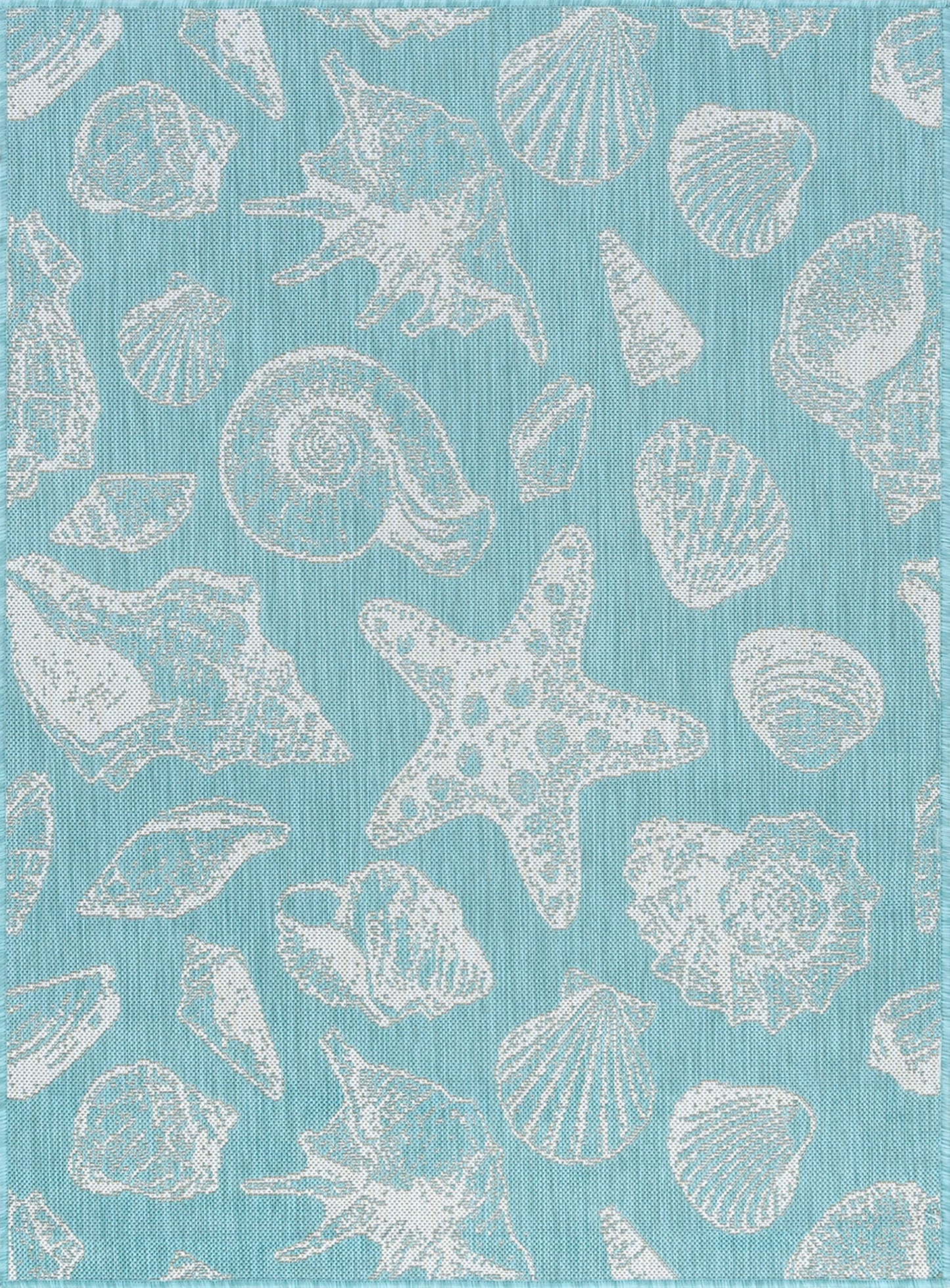 Tayse Coastal Area Rug ECO14-Sanibel Novelty Flat Weave Indoor/Outdoor Polypropylene