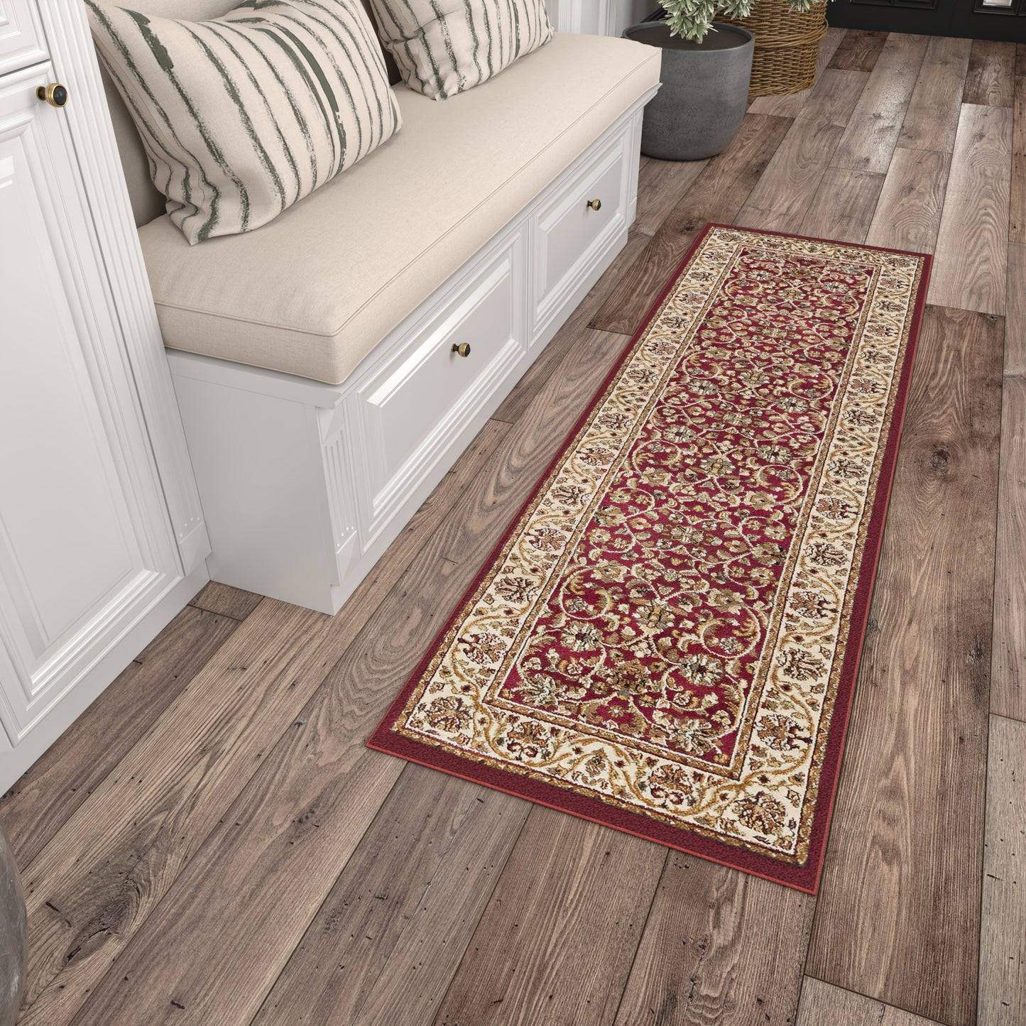 Tayse Border Area Rug SNS48-Ventura Traditional Cut Pile Indoor Polypropylene