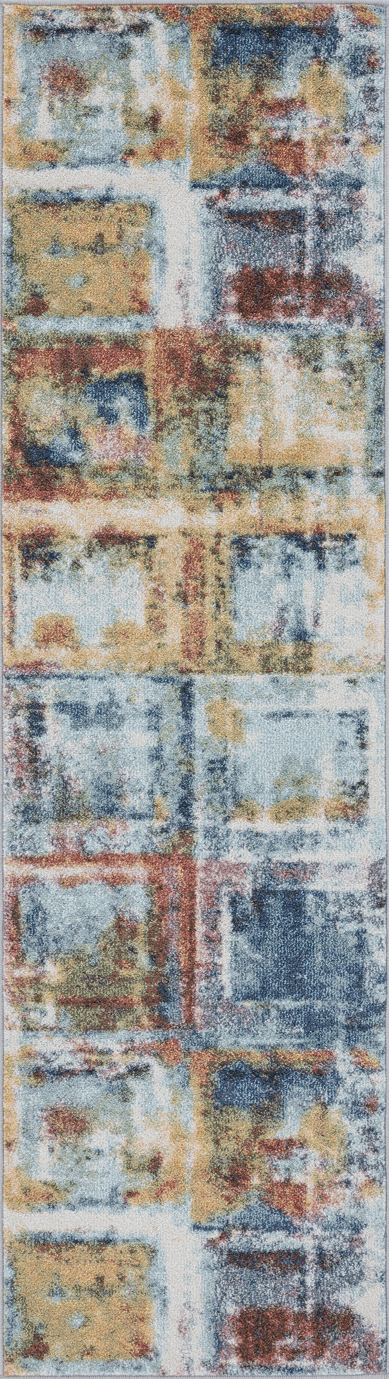 Tayse Abstract Area Rug REI13-Rowan Contemporary Cut Pile Indoor Polypropylene