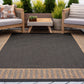 Tayse Striped Border Area Rug ECO11-Elgin Transitional Flat Weave Indoor/Outdoor Polypropylene