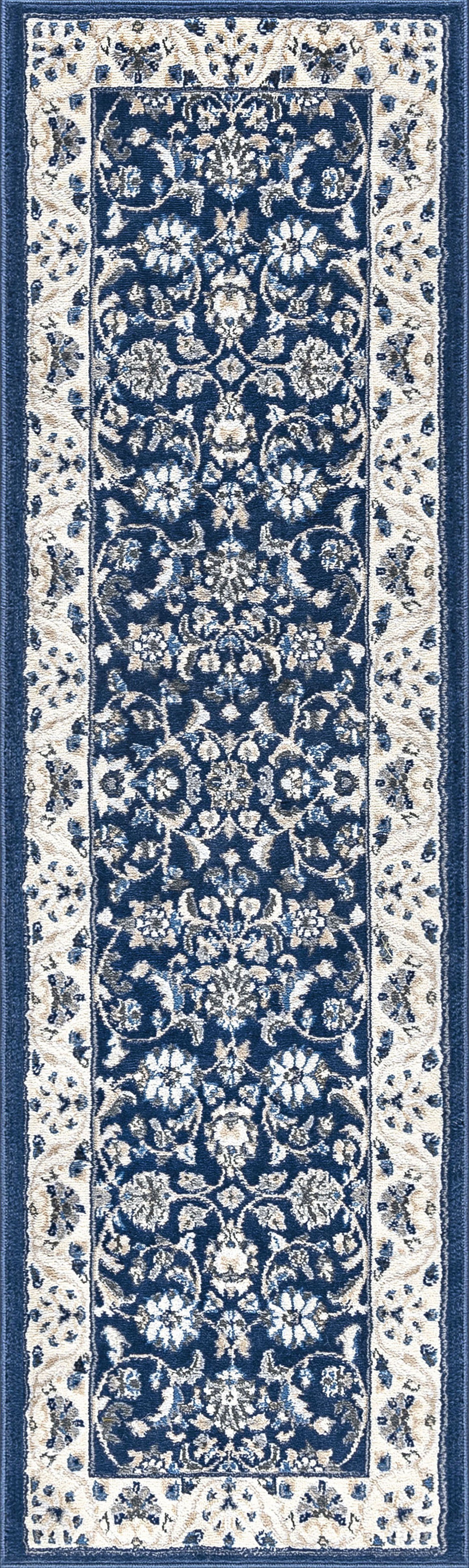 Tayse Floral Area Rug MDN46-Tessie Traditional Cut Pile Indoor Polypropylene