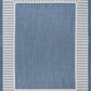 Tayse Striped Border Area Rug ECO11-Elgin Transitional Flat Weave Indoor/Outdoor Polypropylene