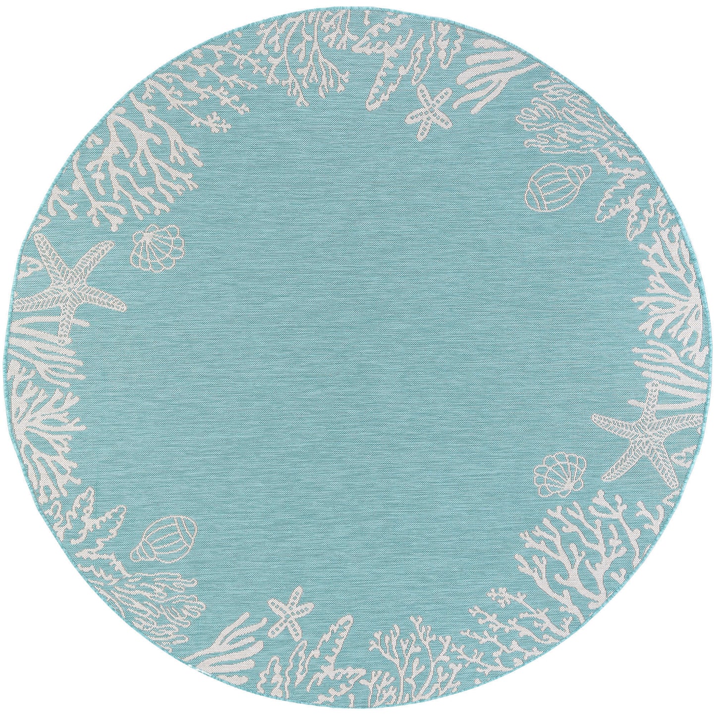 Tayse Coastal Area Rug ECO15-Biscayne Novelty Flat Weave Indoor/Outdoor Polypropylene