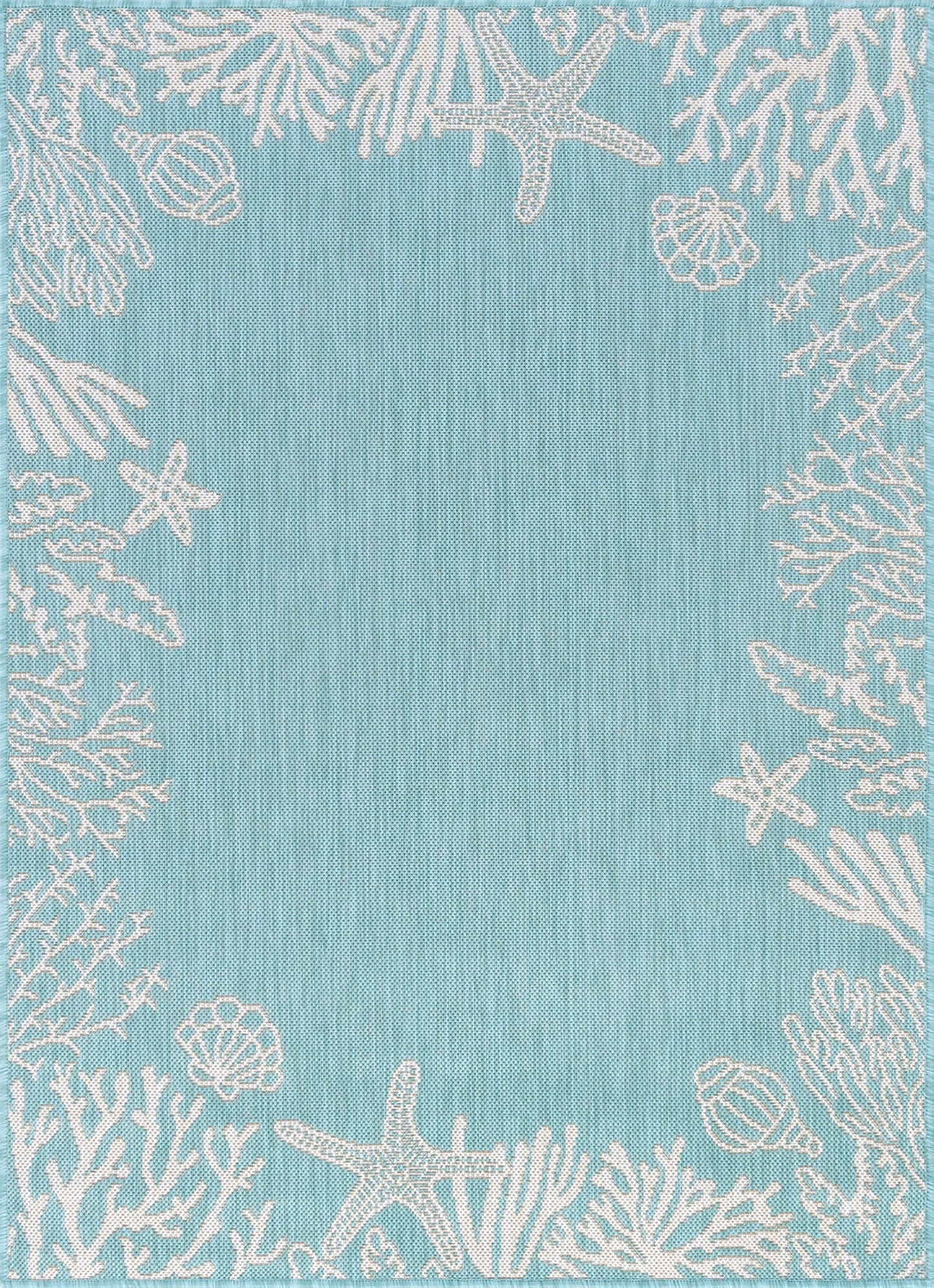 Tayse Coastal Area Rug ECO15-Biscayne Novelty Flat Weave Indoor/Outdoor Polypropylene