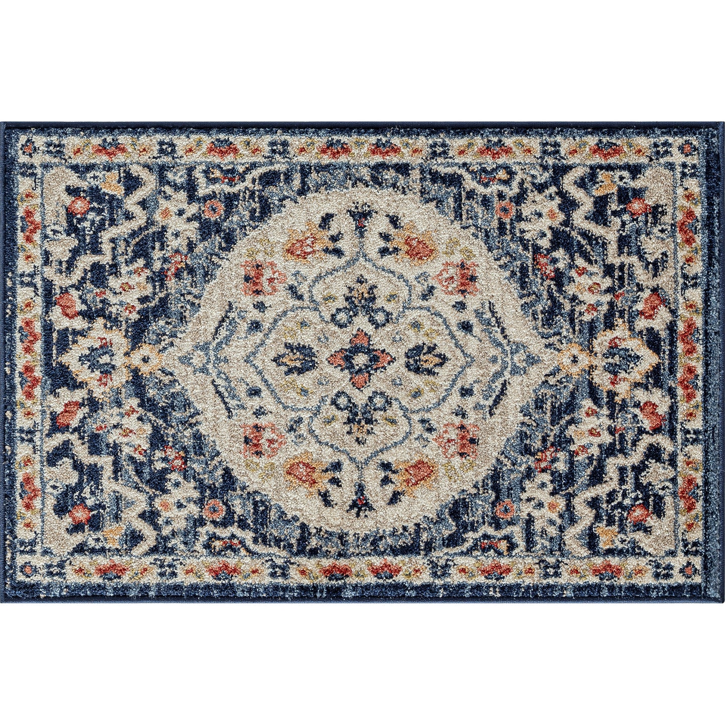 Tayse Medallion Area Rug TUS11-Jeanie Traditional Cut Pile Indoor Polypropylene