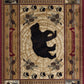 Tayse Lodge Area Rug NTR65-Black Bear Novelty Cut Pile Indoor Polypropylene