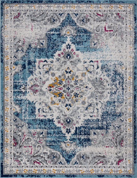 Tayse Medallion Area Rug DIA18-Kaitlyn Traditional Cut Pile Indoor Polypropylene