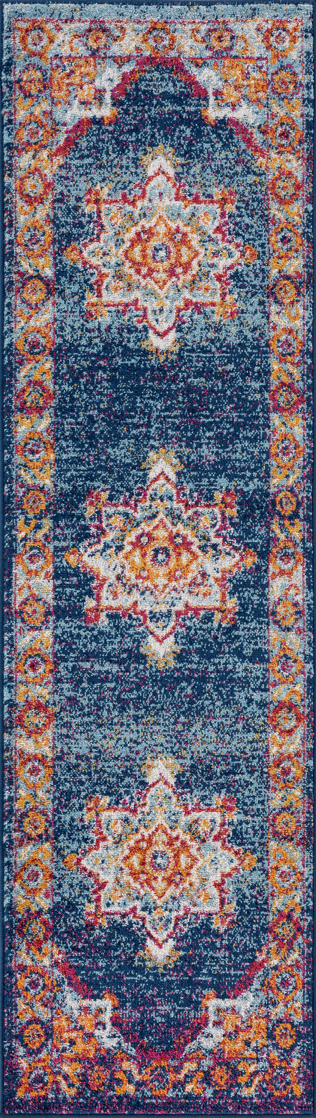 Tayse Medallion Area Rug DIA19-Mila Traditional Cut Pile Indoor Polypropylene