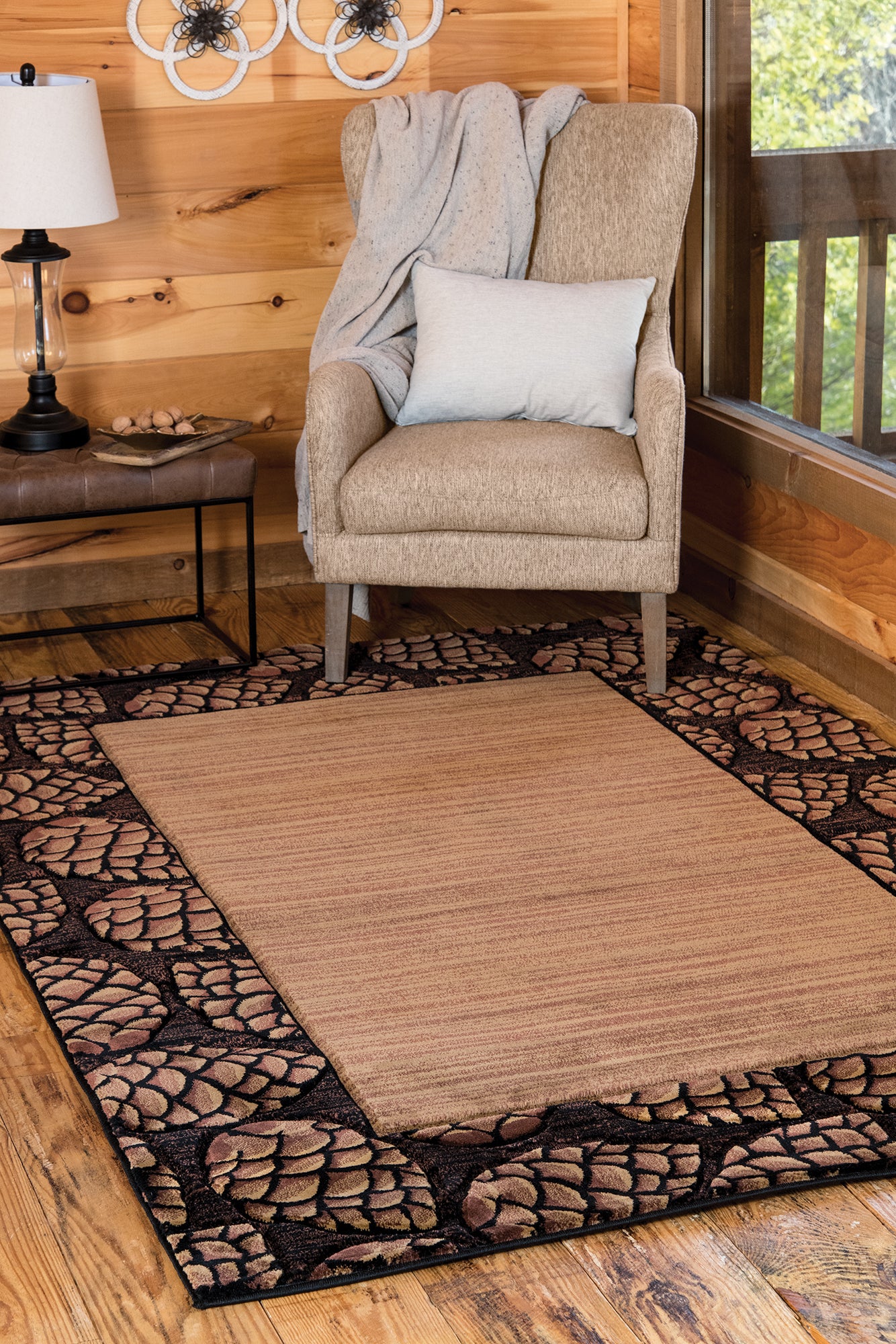 2055-Pine Border Synthetic Blend Indoor Area Rug by United Weavers