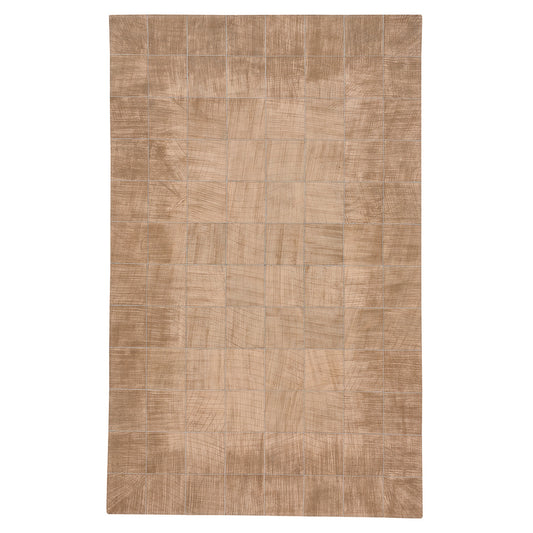 Laramie-Brushed Blocks Leather Indoor Area Rug by Capel Rugs