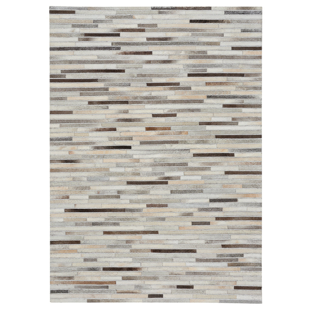 Laramie-Braided Stripe Leather Indoor Area Rug by Capel Rugs | Area Rug