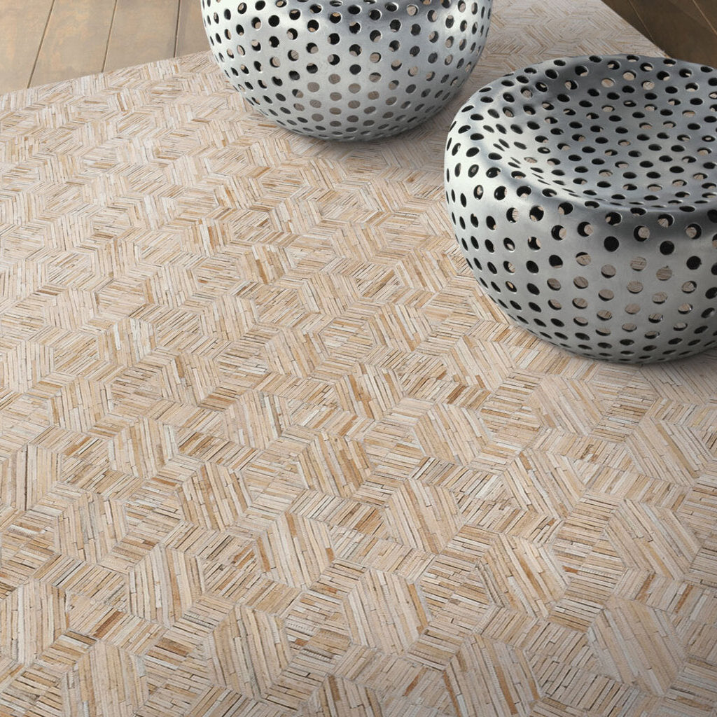 Laramie-Polygon Leather Indoor Area Rug by Capel Rugs | Area Rug