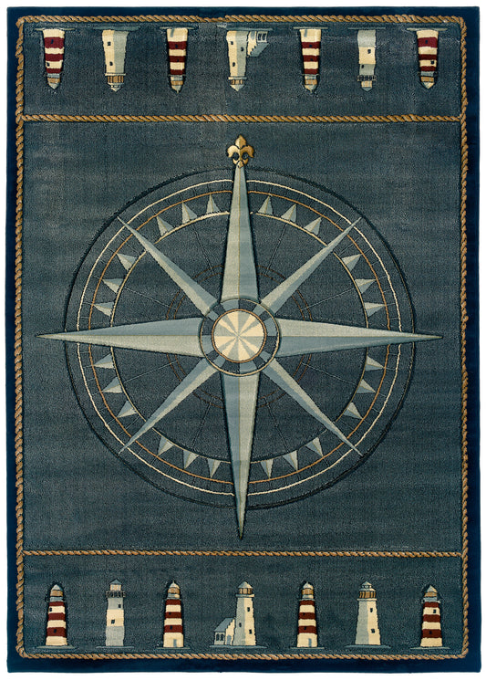 510-Compass_Rose Synthetic Blend Indoor Area Rug by United Weavers
