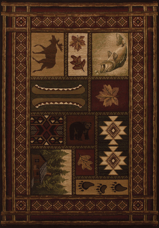 510-Cabin_Chalet Synthetic Blend Indoor Area Rug by United Weavers