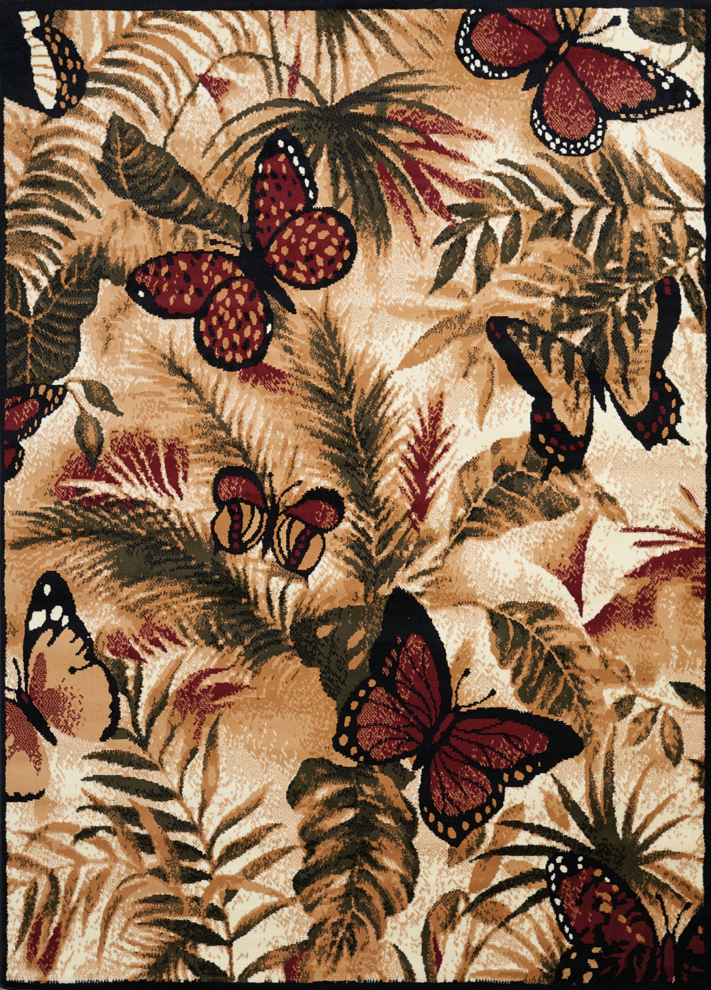 910-Butterfly Jungle Synthetic Blend Indoor Area Rug by United Weavers