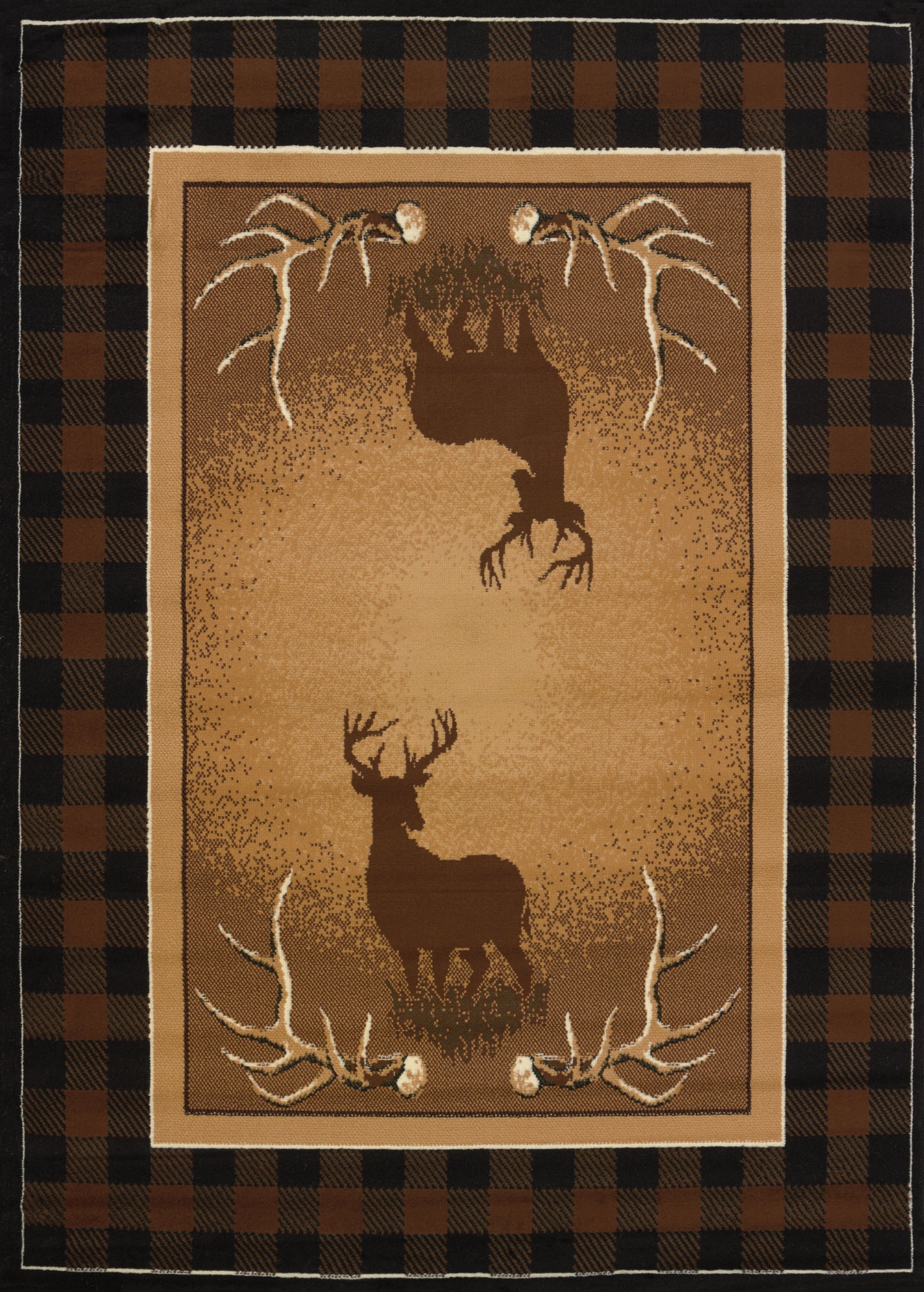 910-Antler Buck Synthetic Blend Indoor Area Rug by United Weavers