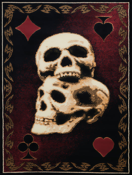 910-Skulls Synthetic Blend Indoor Area Rug by United Weavers