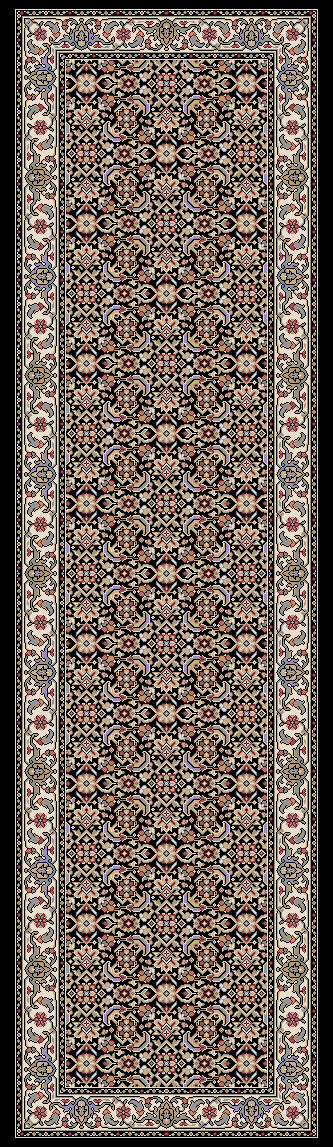 Dynamic Rugs ANCIENT GARDEN 57011 Black/Ivory Area Rug