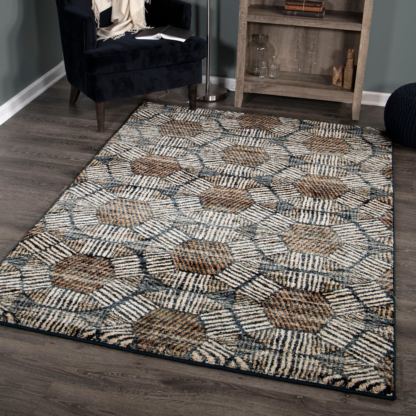 Adagio Textured Penny Synthetic Blend Indoor Area Rug by Orian Rugs