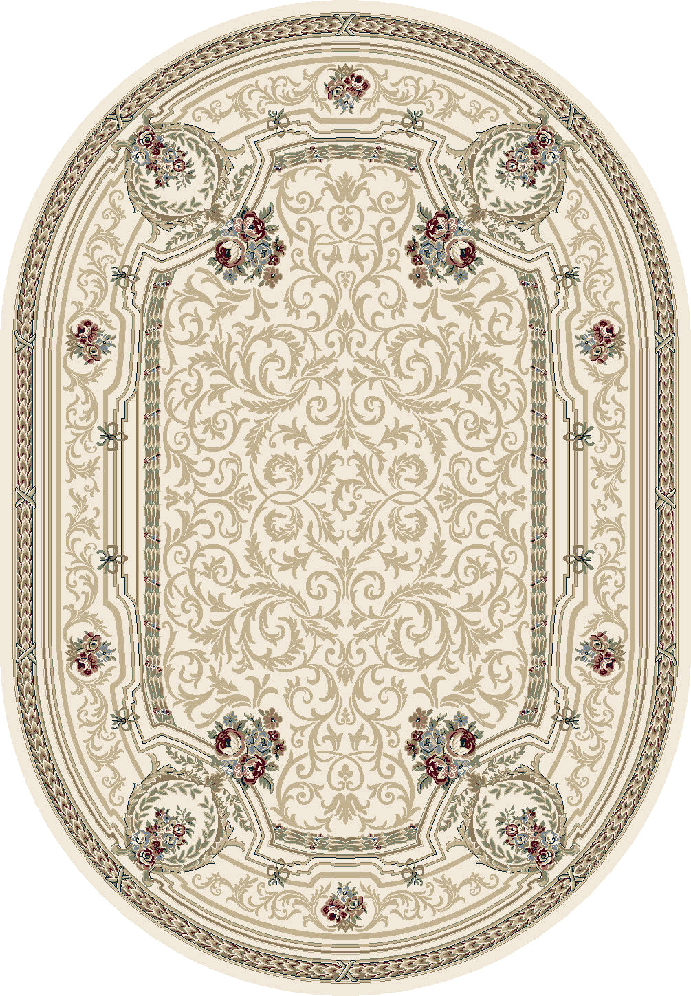 Dynamic Rugs ANCIENT GARDEN 57091 Ivory Area Rug