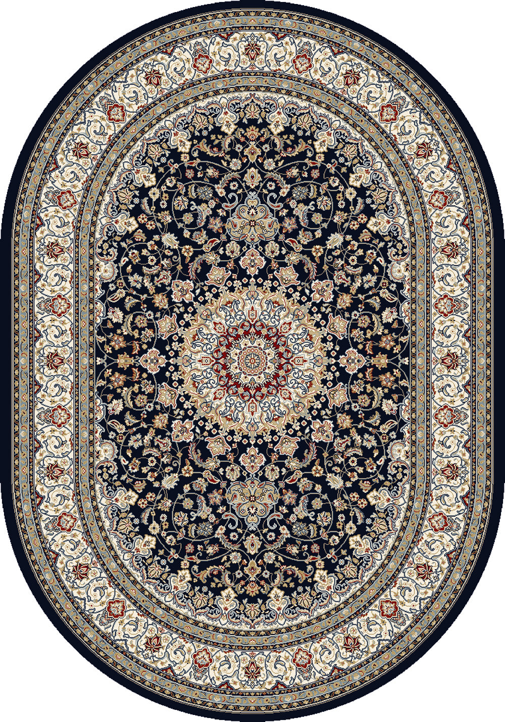 Dynamic Rugs ANCIENT GARDEN 57119 Blue/Ivory Area Rug