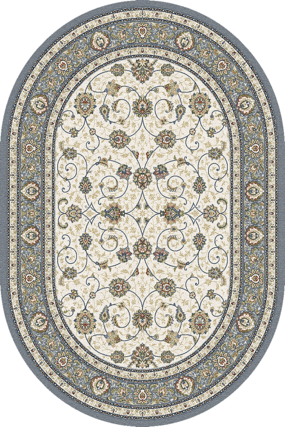 Dynamic Rugs ANCIENT GARDEN 57120 Ivory/Light Blue Area Rug