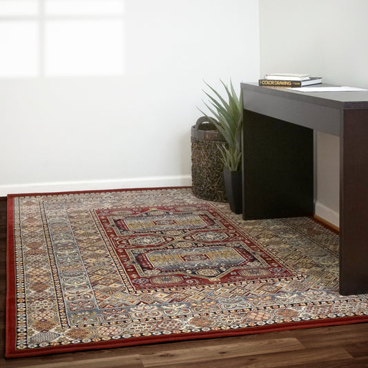 Dynamic Rugs ANCIENT GARDEN 57147 Red Area Rug