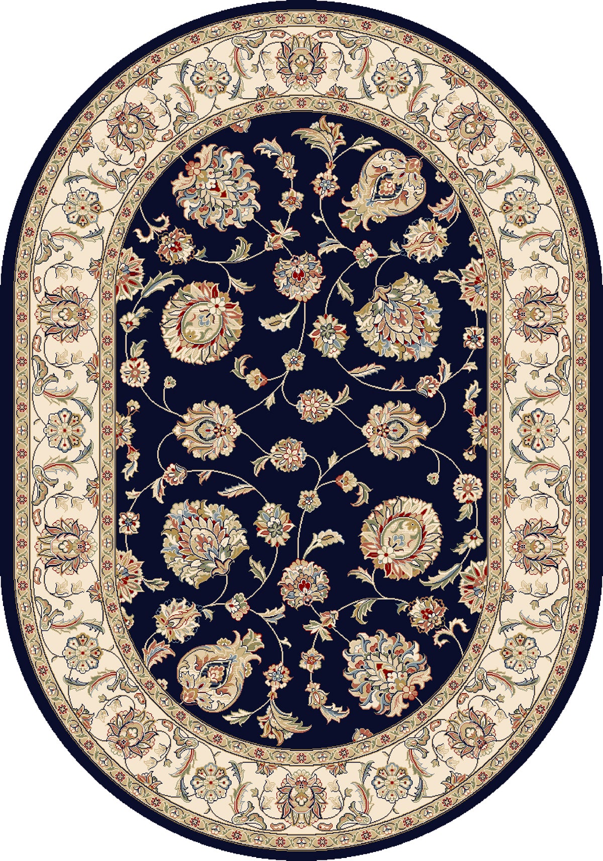 Dynamic Rugs ANCIENT GARDEN 57365 Blue/Ivory Area Rug