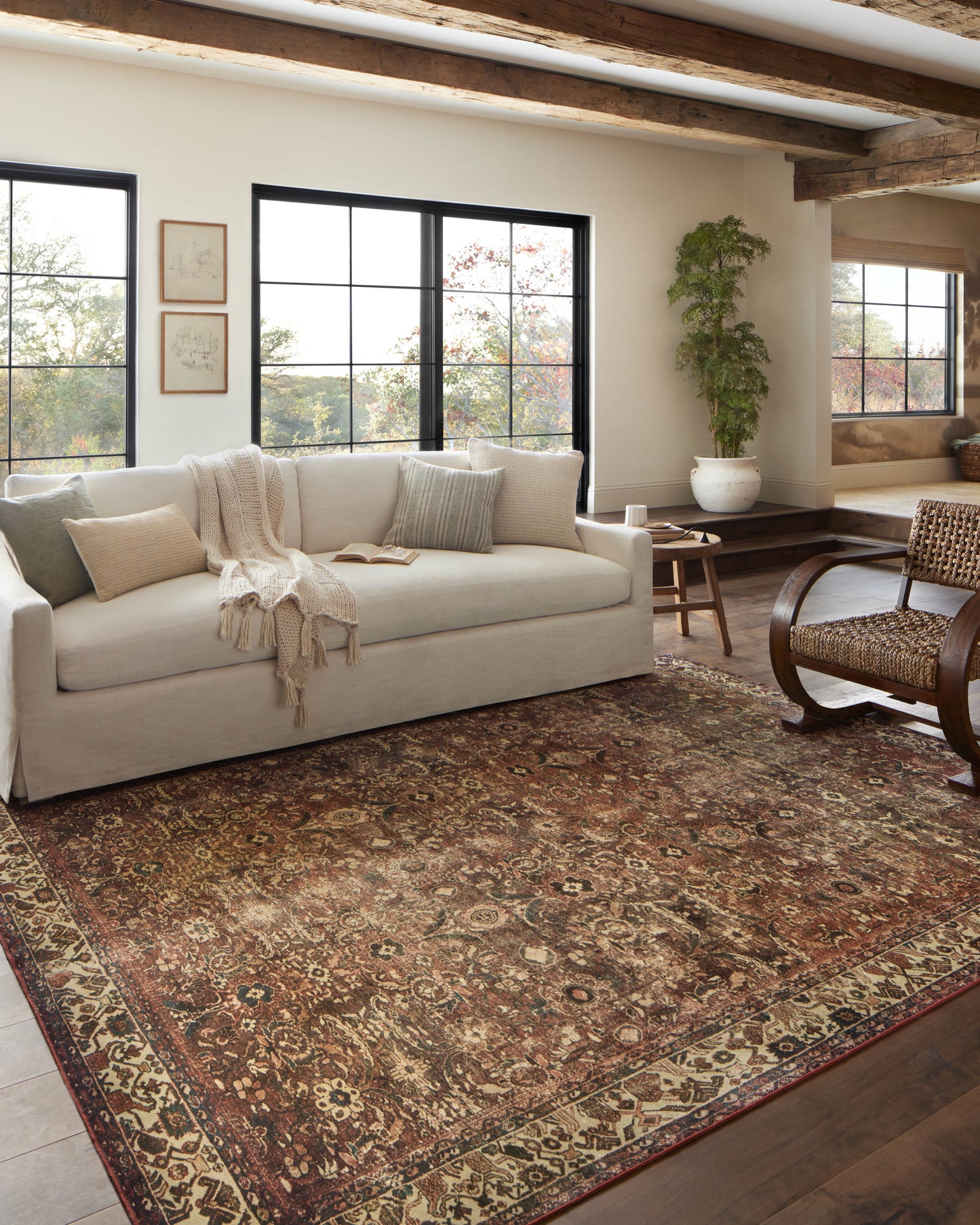 Banks BAN Synthetic Blend Indoor Area Rug from Magnolia Home by Joanna Gaines x Loloi