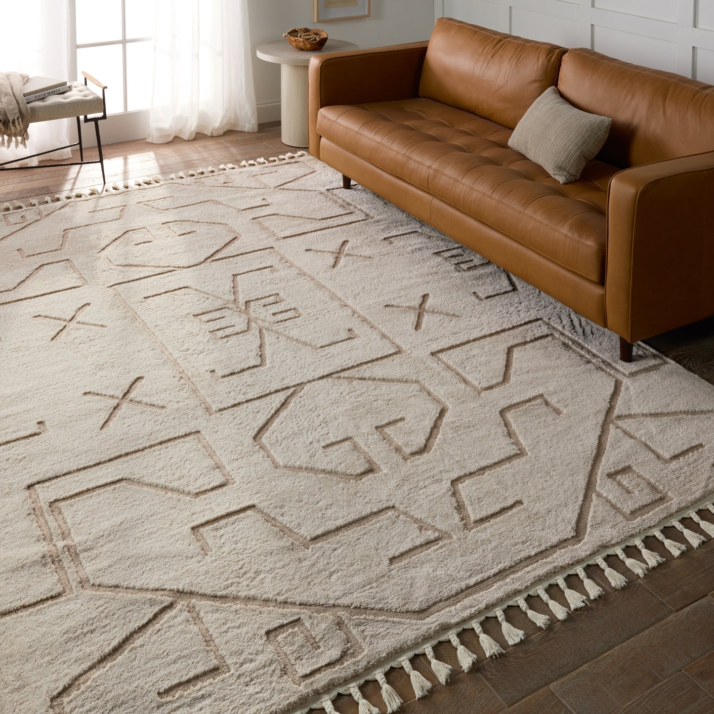 Jaida Cree Machine Made Synthetic Blend Indoor Area Rug From Vibe by Jaipur Living