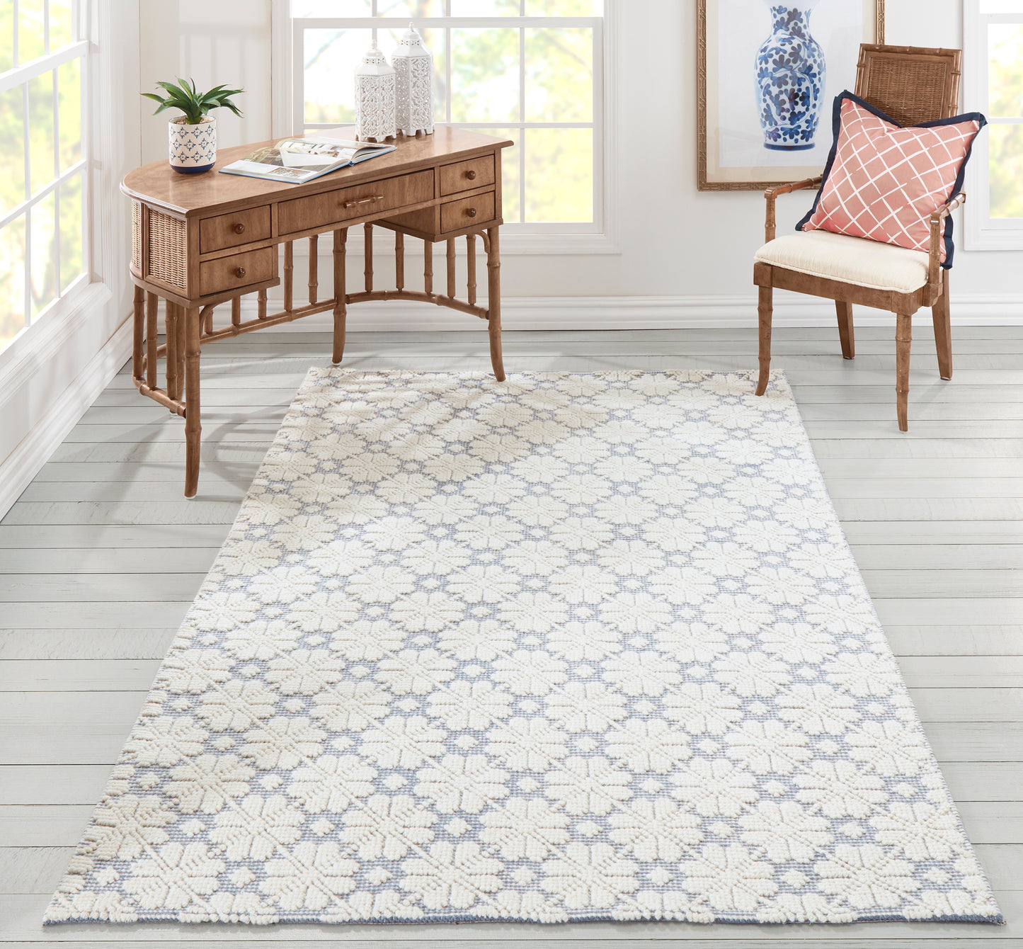 Lisbon Floral Wool Indoor Area Rug by Momeni Rugs