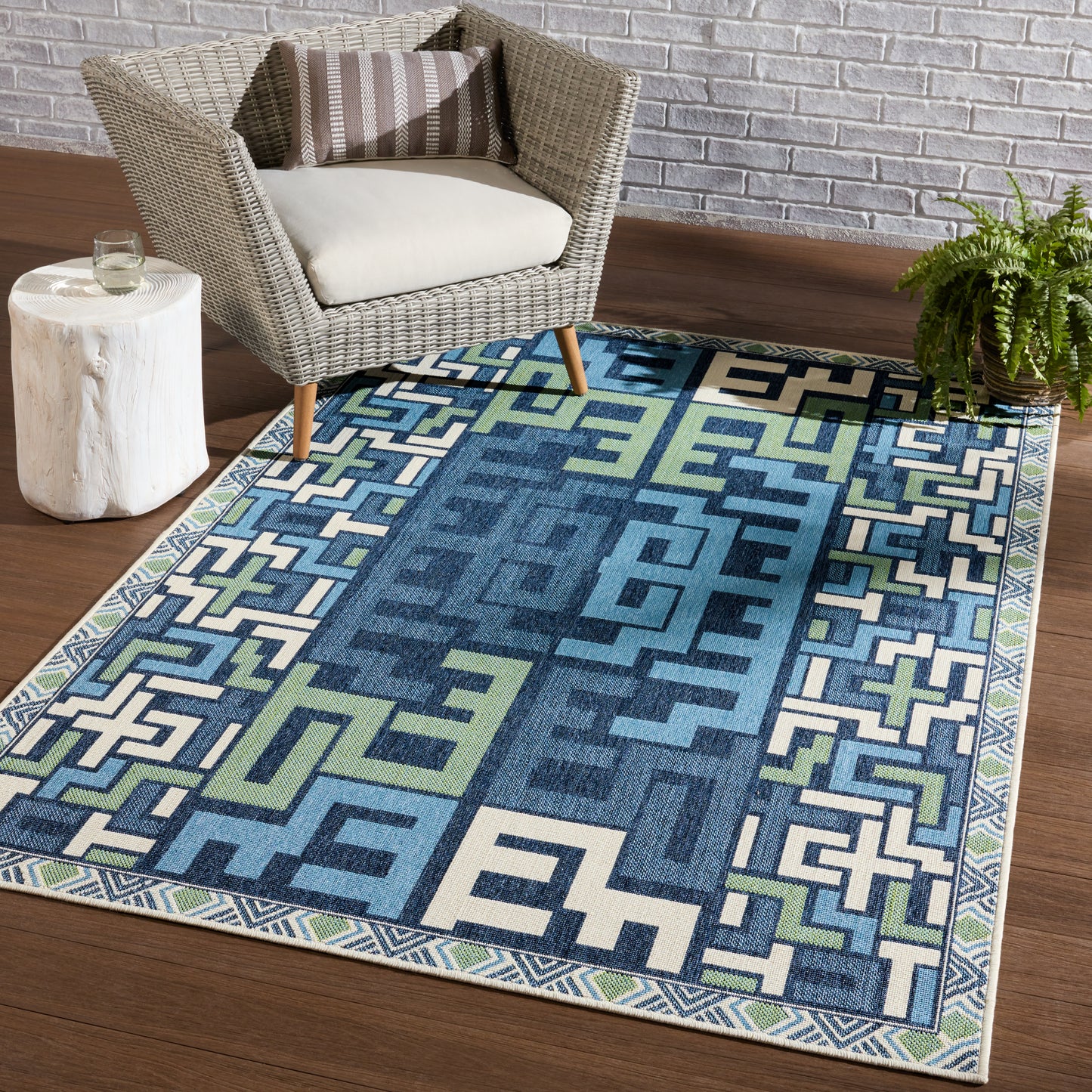 Mahaba Arpino Machine Made Synthetic Blend Outdoor Area Rug From Vibe by Jaipur Living