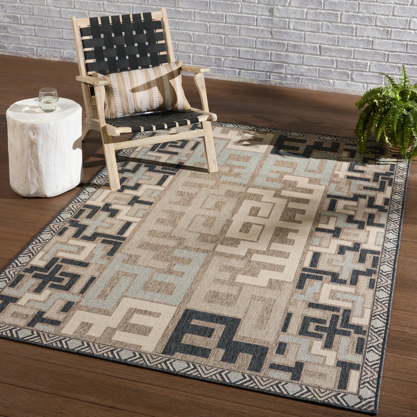 Mahaba Arpino Machine Made Synthetic Blend Outdoor Area Rug From Vibe by Jaipur Living