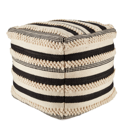 Mandolin Meknes Handmade Synthetic Blend Outdoor Pouf From Jaipur Living