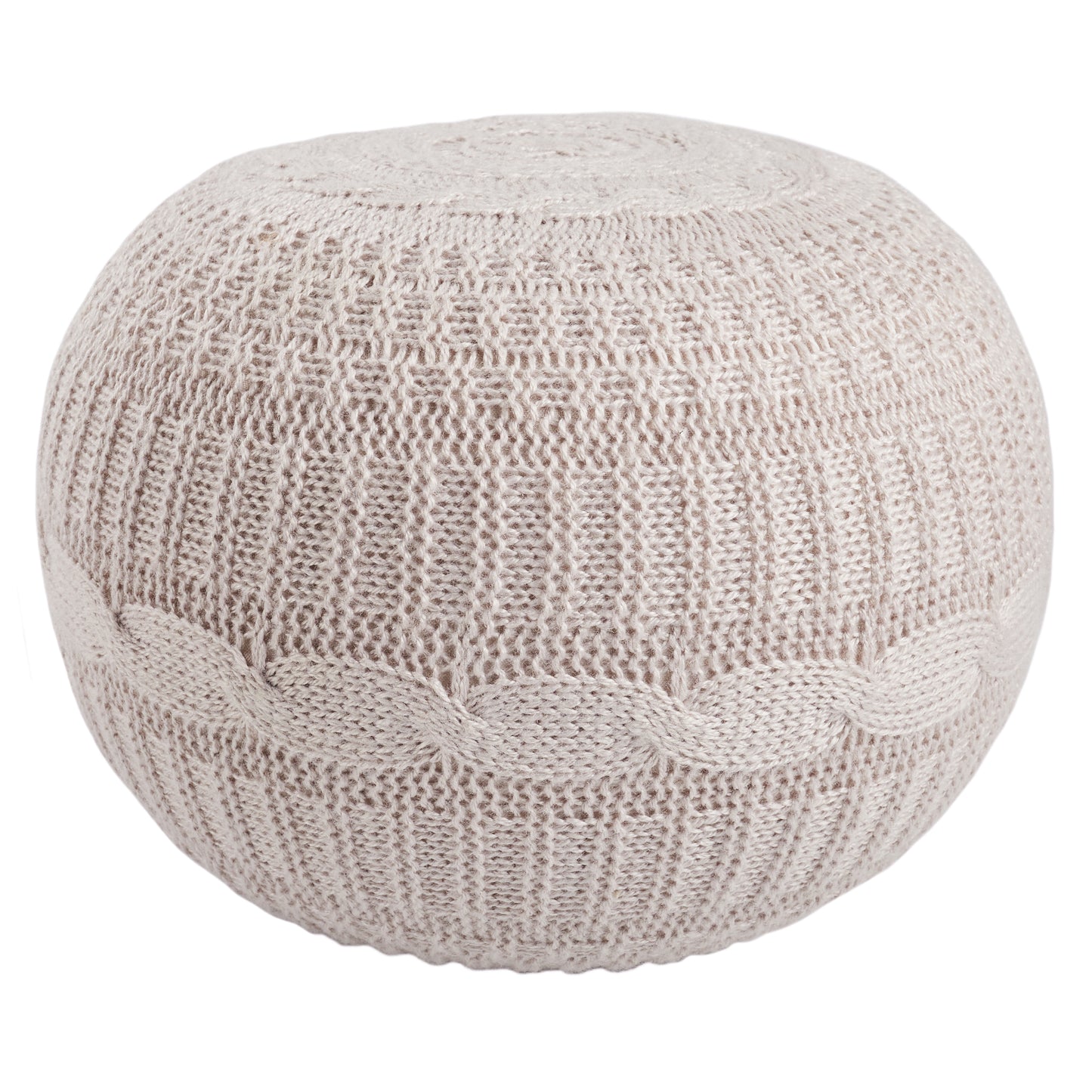 Sitka Georgia Machine Made Synthetic Blend Indoor Pouf From Vibe by Jaipur Living