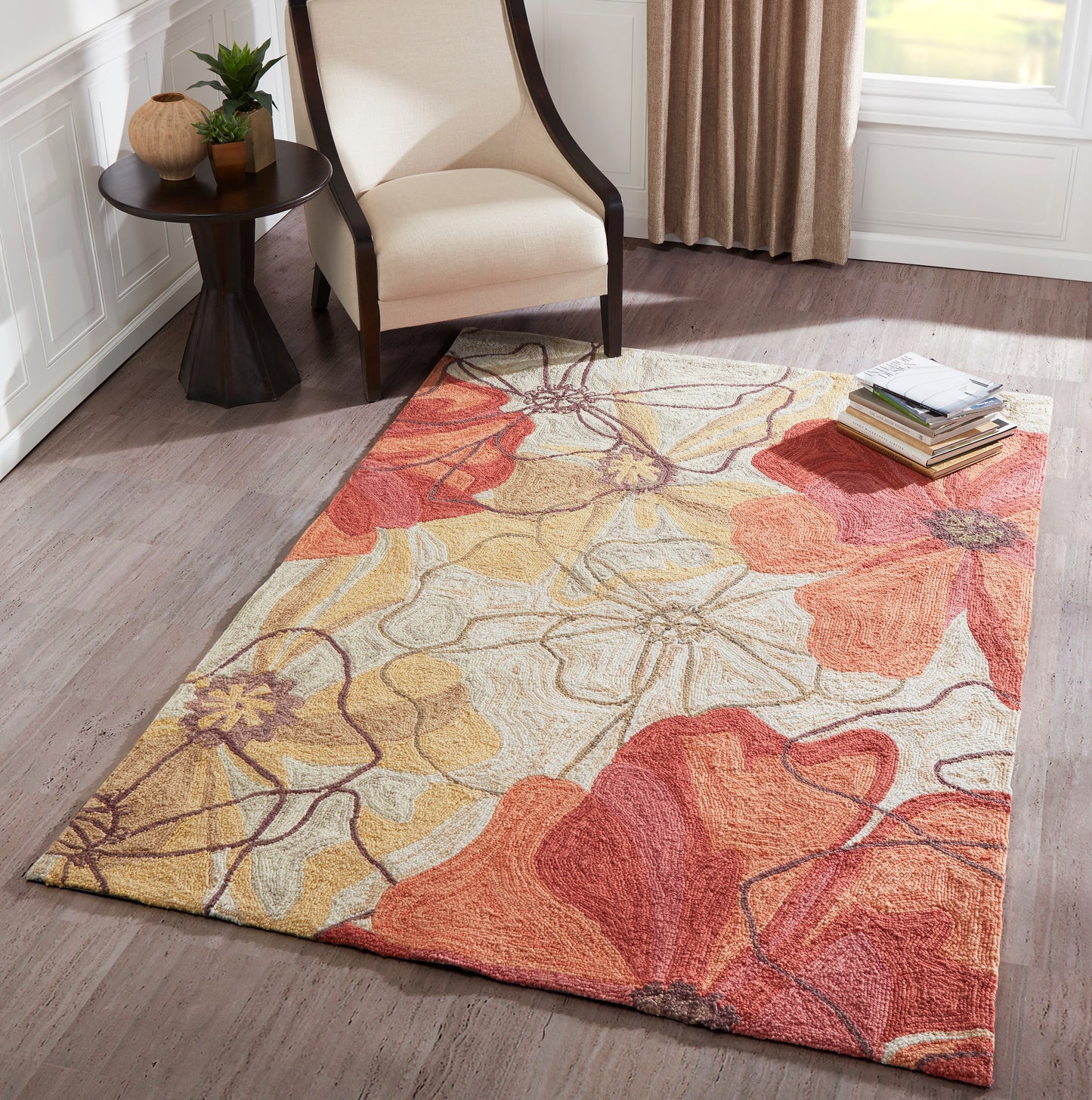 Summit Floral Synthetic Blend Indoor Area Rug by Momeni Rugs